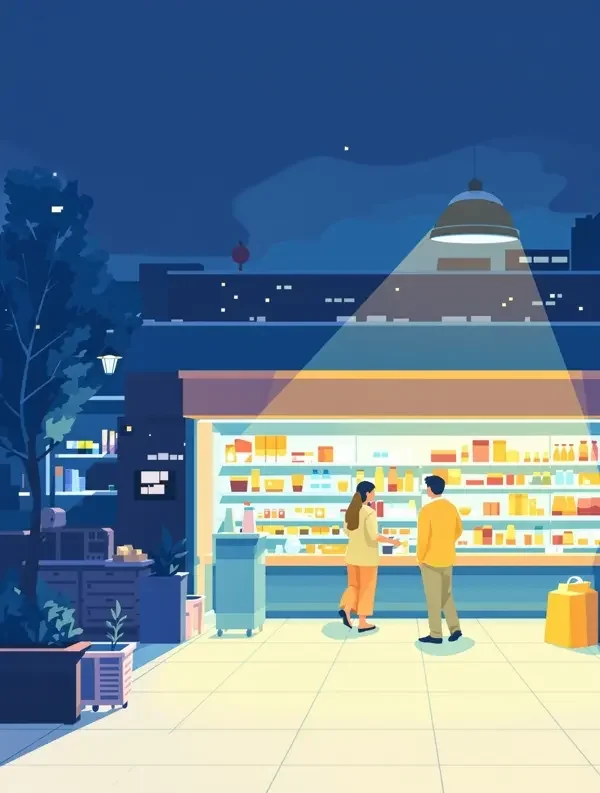 短剧《夜班便利店》封面 - 悬疑烧脑分类海报